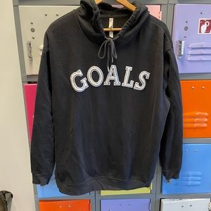 FP Movement by Free People Black "GOALS" Pullover Hoodie